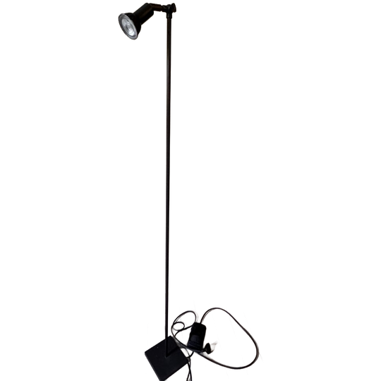 Frans Klassieke Leeslamp, Met Zwart Halogeen Spotje, Richtbaar En Dimbaar. 1