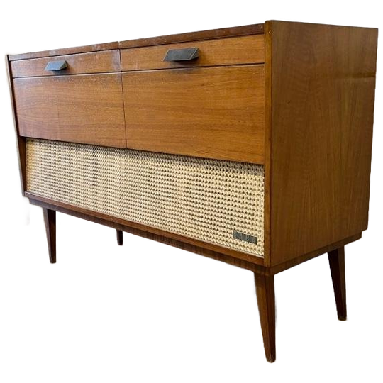 Vintage Houten Audio Meubel Saba : Radio & Platenspeler 1