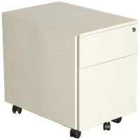 Officenow Verrijdbaar Ladeblok, Wit, 55 X 40 X 59 Cm, 2 Laden