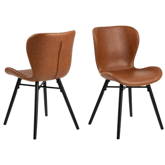 Pescara Eetkamerstoel - Set Van 2 - Leatherlook Bruin 1