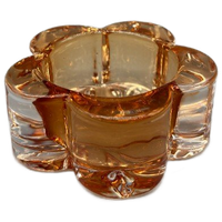 Retro Waxinelichthouder Bloem Peach