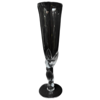 Schitterend Fabergé Champagneglas 'kissing Doves" Met Matglazen Duiven, Jaren 80