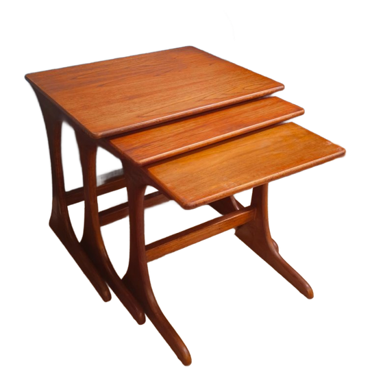 Vintage Teak Mimiset Nesting Bijzettafel Tafeltje 1