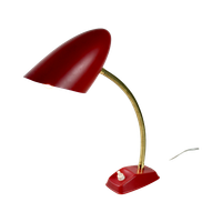 Fm Design Denmark - Red Desklamp - Scandinavian Design - Brass Neck