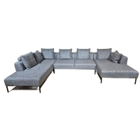 Montel Sava U - Hoekbank - Grijs - Stof - Design - Elementen