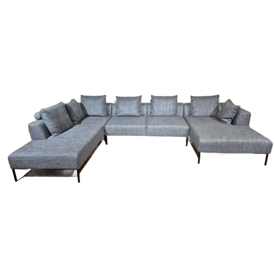 Montel Sava U - Hoekbank - Grijs - Stof - Design - Elementen 1