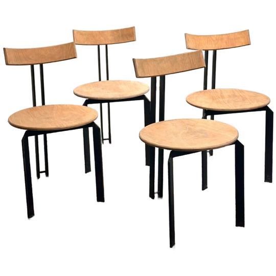 Set Van 4 Vintage Eetkamerstoelen Zeta Harvink 1