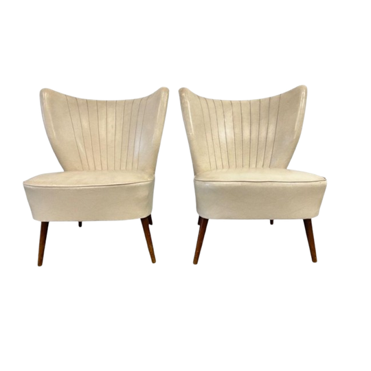 Set Van 2 Vintage Cocktailstoelen / Clubzetels / Fauteuils 1