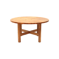 Ronde Vintage Massief Grenen Eettafel Norden Van Ikea Uit De Jaren ’70