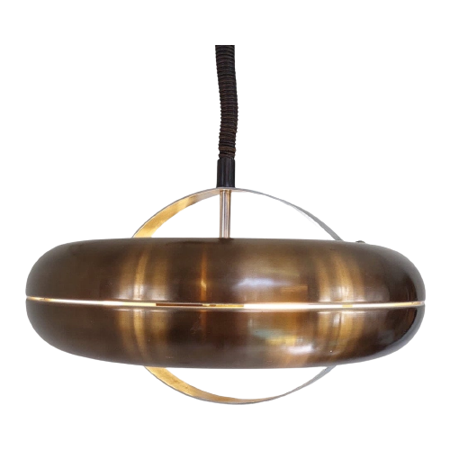Brass / Bronze - Hanging Pendant - Dutch Design, Space Age