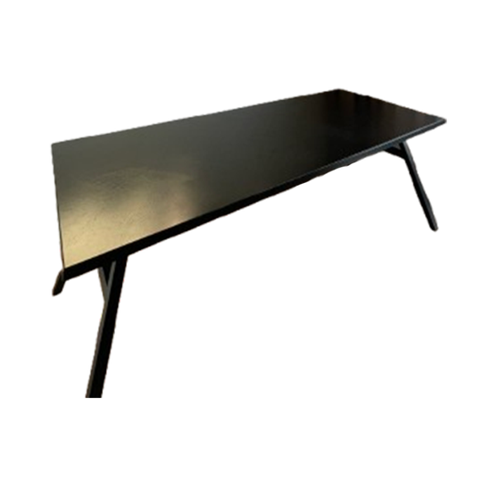 Long Black Industrial Style Dining Table 1