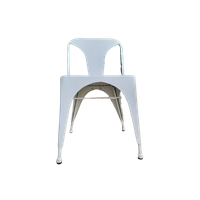 4 Tolix Style Eetkamerstoelen Vintage Design Witte Stoelen