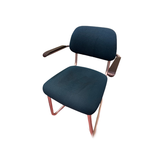 Eetkamerstoel, Buisframe, Donkerblauw In Gispen Stijl 6 Beschikbaar 1