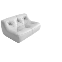 Kali 2-Zits Bank Sofa  Ligne Roset Michel Ducaroy Grijs Leer