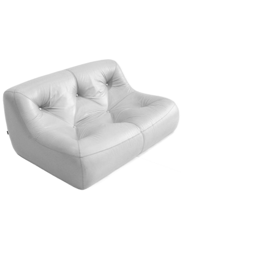 Kali 2-Zits Bank Sofa  Ligne Roset Michel Ducaroy Grijs Leer 1
