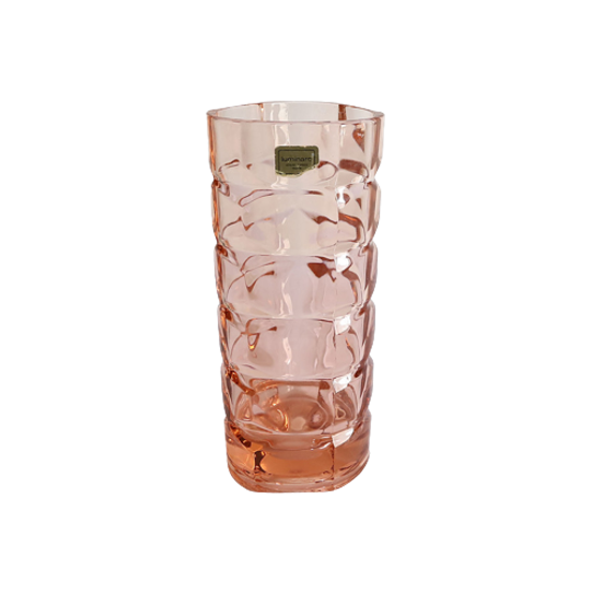 Vintage Vaas Rosaline Luminarc In Roze Glas, France Jaren '50/'60 1