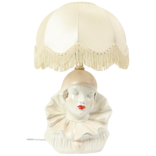 Jaren 70 Pierrot Lamp Tafellamp Gelakte Resine Frankrijk 1