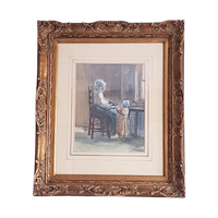 Origineel Aquarel Van Hollandse Meesterschilder G.J.Sijthoff