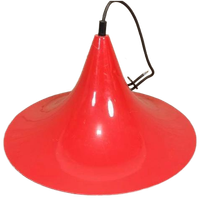 Vintage Heksenhoed Lamp Hanglamp, Rood
