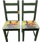 2 Stoelen Met Stoere Vos thumbnail 1