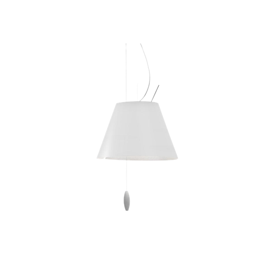 Luceplan Costanzina Sale D13 S.pi. Met Mystic White Kap Hanglamp Wit 1