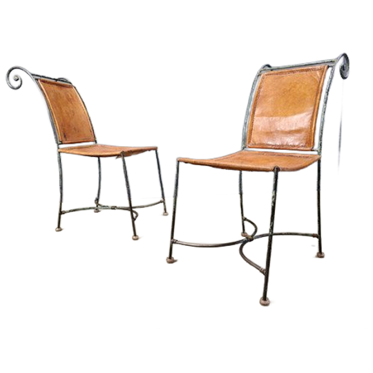 Spanish Wrought Iron Dining Chairs, 1960s 1