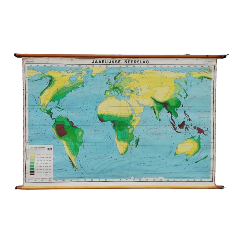 Schoolkaart - Wereld / Jaarlijkse Neerslag