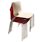 Arper Catifa 46 Design Stoel - Wit/Rood Kunststof thumbnail 1