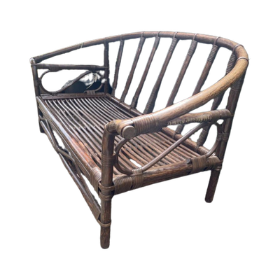 Vintage Rotan Tweezit / Loveseat