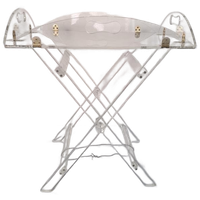 Vintage Butler Tafel Regency Perspex Acrylic Design.