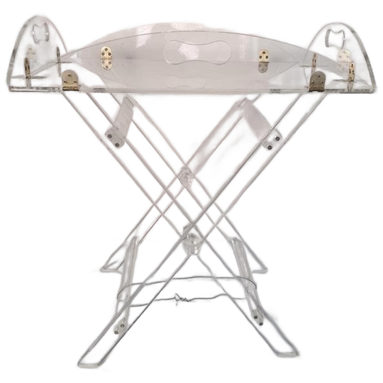 Vintage Butler Tafel Regency Perspex Acrylic Design. 1