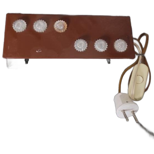 Vintage Wandlamp Bedlamp Metaal Bruin 1