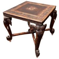 Antieke Anglo Indian Olifant Tafel Vintage