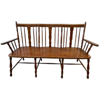 Vintage Houten Bank - Keukenbank, Tuinbank - Windsor Stijl