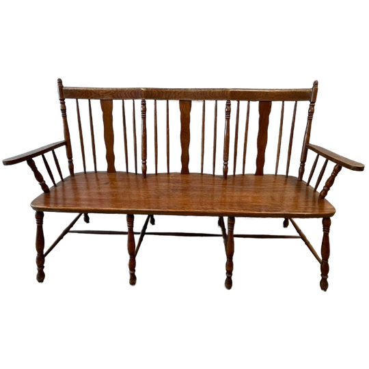 Vintage Houten Bank - Keukenbank, Tuinbank - Windsor Stijl 1