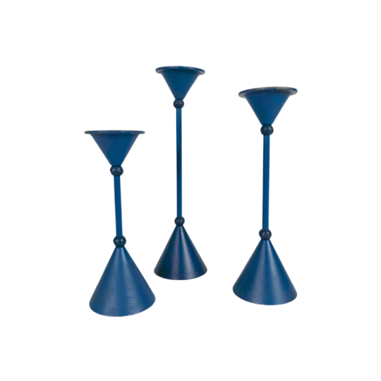 Memphis Milano Stijl | Kandelaar Houders | Set Van 3 | 80's | 1