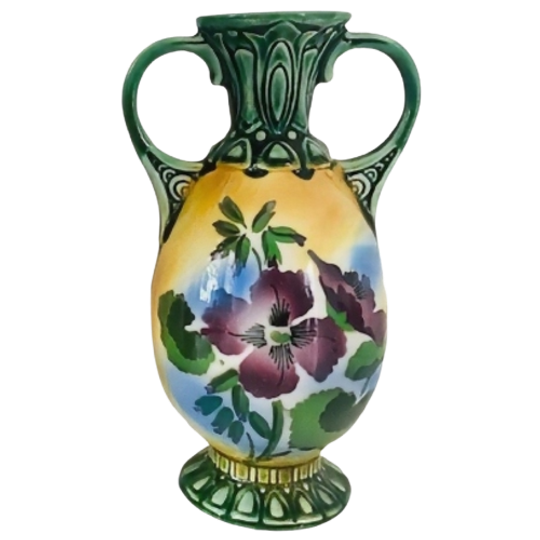 Artdeco Vaasje Art Nouveau Groen Bloemen 1920 1