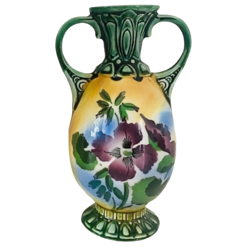 Artdeco Vaasje Art Nouveau Groen Bloemen 1920