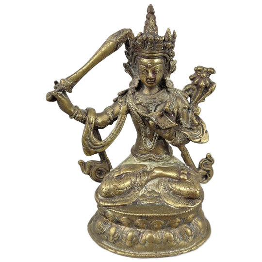 Bronzen Boeddha Beeldje Manushri 1