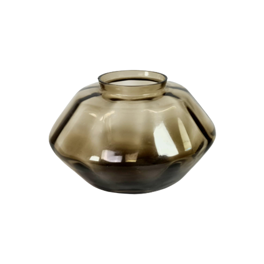 Leerdam Glas - Andries Copier - Rookglas - Discusvaas - Model Gl 697 - 1930's 1