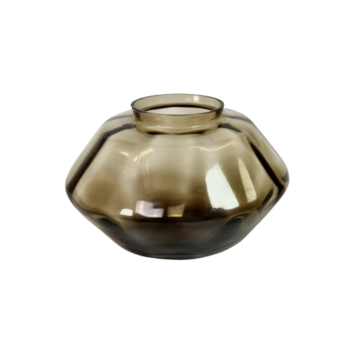 Leerdam Glas - Andries Copier - Rookglas - Discusvaas - Model Gl 697 - 1930'S