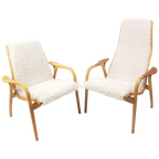 Yngve Ekström Fauteuils | Hoog En Laag Model Pluche Stof thumbnail 1