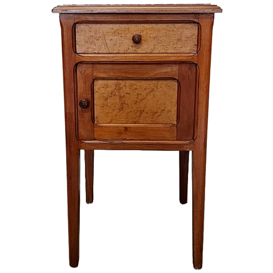 Antiek Frans Nachtkastje Met Marmer Blad, Begin 1900 1