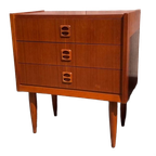Vintage Deense Ladekast, 3 Lades, 1960's, 2 Stuks Op Voorraad thumbnail 1