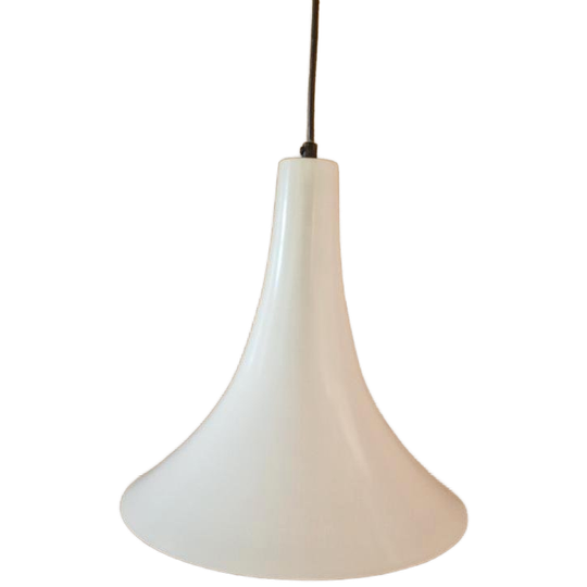 Vintage Trompet Lamp Heksenhoed Metaal Design. 1