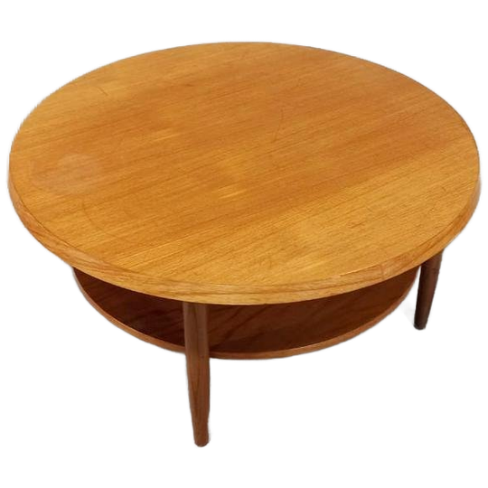 Vintage Mid Century Houten Salontafel, Rond 1