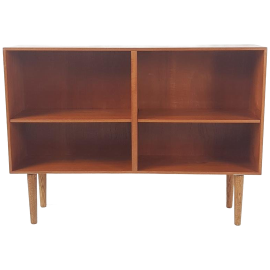 Vintage Deense Teak Houten Wandkast | Vakkenkast Boeken 1
