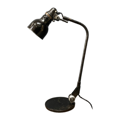 Zwarte Rademacher Bureaulamp Met Kleine Emaille Kap