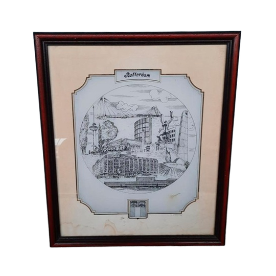 Glasgravure Van De Stad Rotterdam/ G.swanepoel 1
