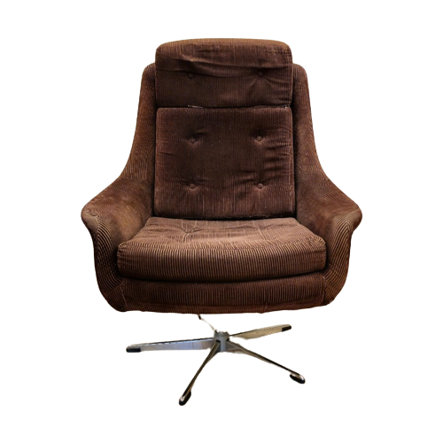 Vintage Draaifauteuil Goldsiegel Draaistoel Stoel Fauteuil Swivel